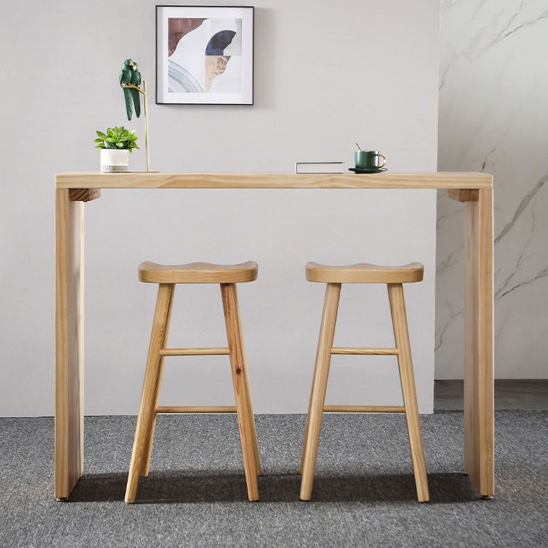Rectangle Bar Table Wood Contemporary Bar Table with Sled Base Clearhalo 'Bar Furniture' 'Bar Tables' 'bar_tables' 'Furniture' 'furniture_bar_tables' 'Kitchen & Dining Furniture' 1200x1200_1ef9c6d7-62bb-4dcf-a1dd-11d4061097f4