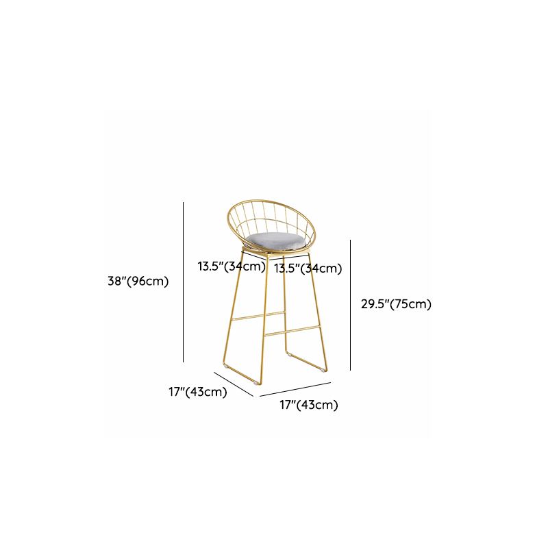 Round Low Back Dining Stools Armless Bar Stools with Metal Base Clearhalo 'Bar Furniture' 'Bar Stools' 'bar_stools' 'furn' 'furn_bar_stools' 'Furniture' 'Kitchen & Dining Furniture' 1200x1200_1efbb2d8-dccf-4d8c-bfee-f48d565a3030