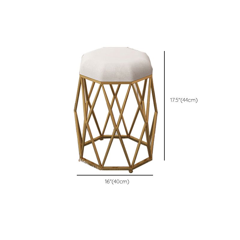 Luxurious Metal Make-up Vanity Stone Top Dressing Table Stool Set with Lighted Mirror