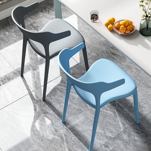 Modern Plastic Home Arm Chair Matte Finish Open Dining Chair Clearhalo 'Dining Chairs' 'Dining Tables & Seating' 'dining_chair' 'furn' 'furn_dining_chair' 'Furniture' 'furniture_dining_chair' 'Kitchen & Dining Furniture' 1200x1200_1efd6822-6967-422b-b587-52f13cba64ab