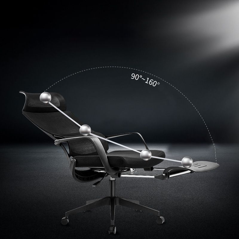 Contemporary Arm Chair Fixed Arms Adjustable Seat Height Swivel Office Chair Clearhalo 'furn' 'furn_office_chair' 'Furniture' 'Office Chairs' 'Office Furniture' 'office_chair' 1200x1200_1efdb4fb-a2bb-4a3e-b0e5-a6d571352b69