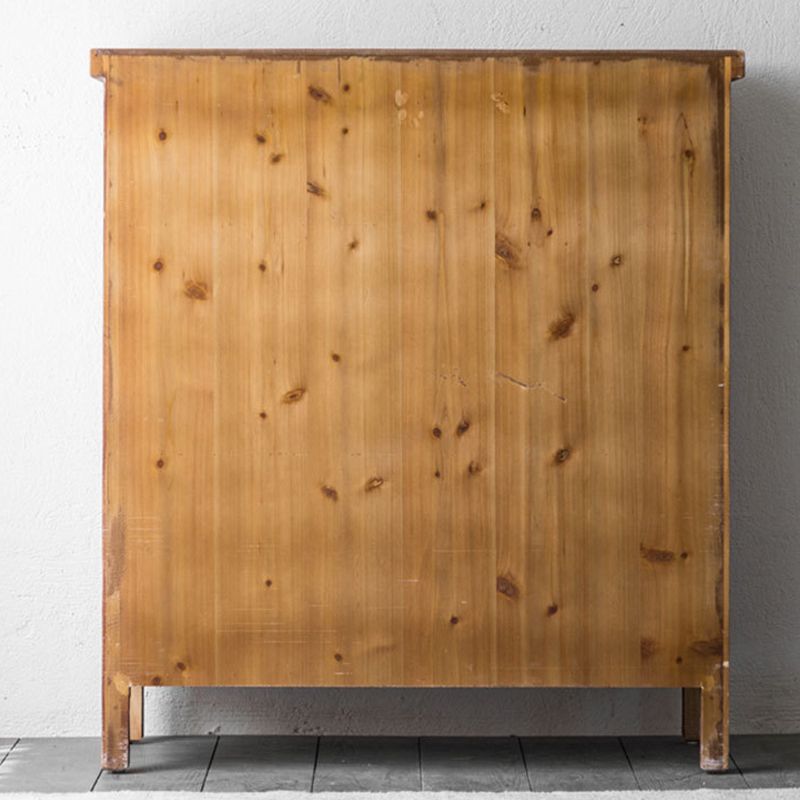 Tradizionale panorama in legno massiccio porte in vetro a buffet per camera da letto