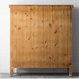 Tradizionale panorama in legno massiccio porte in vetro a buffet per camera da letto