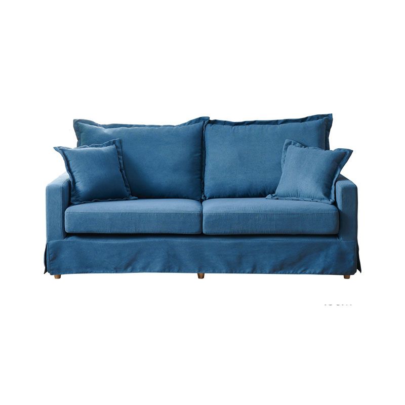 39.37 "H Hedendaagse katoenen blend vierkante arm loveseat met 2 kussens