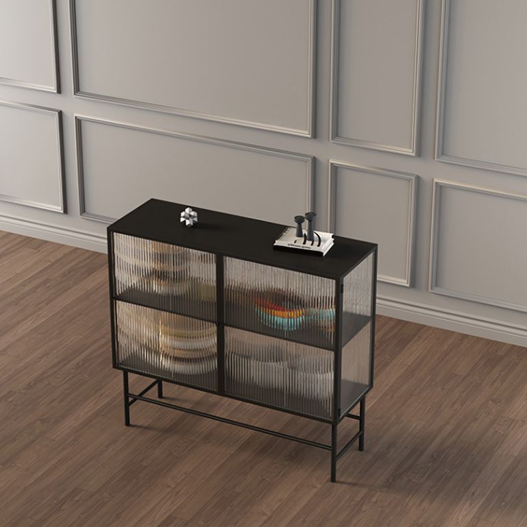 Moderni mobili in metallo porte di vetro a buffet per sala da pranzo
