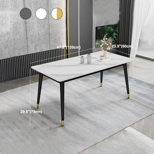 Tavolo da pranzo in metallo nero a 4 gambe tavolo da pranzo tradizionale di lusso