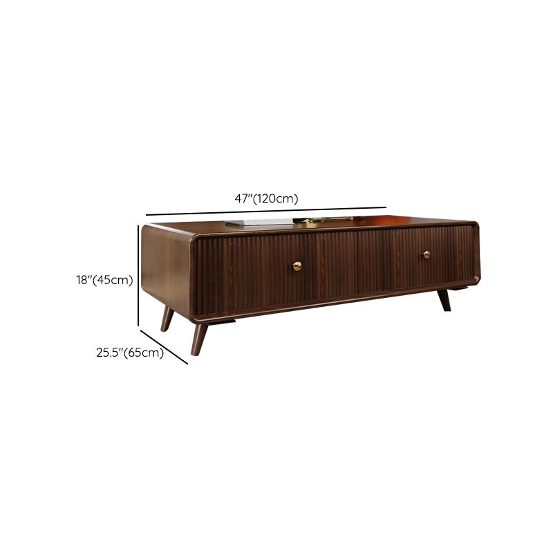 Solid Wood Mid-Century Modern Rectangle Brown Coffee Table with Storage Drawers Clearhalo 'Coffee & Accent Tables' 'Coffee Tables' 'coffee_tables' 'furn' 'furn_coffee_tables' 'Furniture' 'Living Room Furniture' 1200x1200_1f0425d3-5965-480b-bd7a-6fd737675821