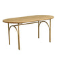 Contemporary Solid Wood Khaki Dining Table Oval Shape Standard Dining Table for Kitchen Clearhalo ' dining_table' 'Dining Tables & Seating' 'Dining Tables' 'furn' 'furn_dining_table' 'Furniture' 'furniture_dining_table' 'Kitchen & Dining Furniture' 'kitchen&dining_furn' 'kitchen' 'kitchen_dining_table' 1200x1200_1f04414e-0e42-474e-894f-78778cd60740