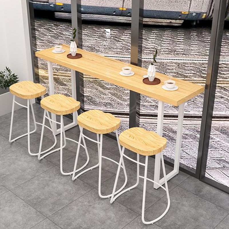 Modern Style Rectangle Wood Bar Table 1/5/9 Pieces Bar Table Set for Kitchen Clearhalo 'Bar Furniture' 'furn' 'furn_home_bar_bar_sets' 'Furniture' 'Home Bars & Bar Sets' 'home_bar_bar_sets' 'Kitchen & Dining Furniture' 1200x1200_1f07bbe5-13c4-47a4-a409-08637c5e70f2