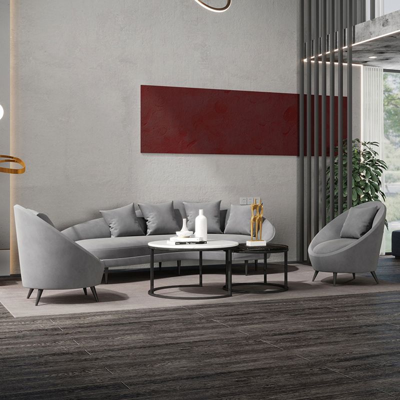 Gefällt mir Armsofa Samtkrümmungssofa für Wohnzimmer, Wohnung