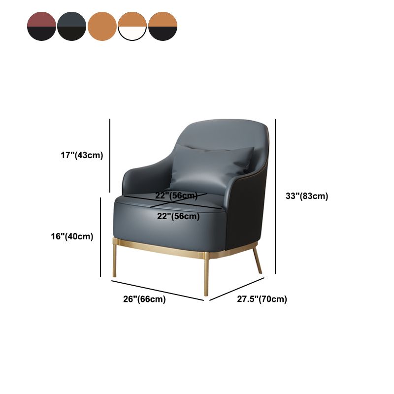32.67" High Faux Leather Arm Chair Recessed Arms Accent Chair with Basic Four Leg Clearhalo 'Accent Chairs' 'accent_chairs' 'Chairs & Seating' 'furn' 'furn_accent_chairs' 'Furniture' 'Living Room Furniture' 1200x1200_1f082359-9562-4ad6-aeac-164d549c36e5