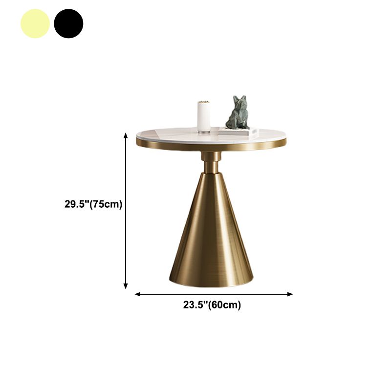 石とスチールダイニングサイトテーブル伝統的な豪華な丸いダイニングテーブル