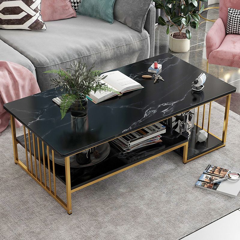 Rectangular Storage Coffee Table Contemporary Frame Cocktail Table for Home Clearhalo 'Coffee & Accent Tables' 'Coffee Tables' 'coffee_tables' 'furn' 'furn_coffee_tables' 'Furniture' 'furniture_coffee_tables' 'Living Room Furniture' 1200x1200_1f0a9c6f-e95c-47b3-8c55-34806a00584c