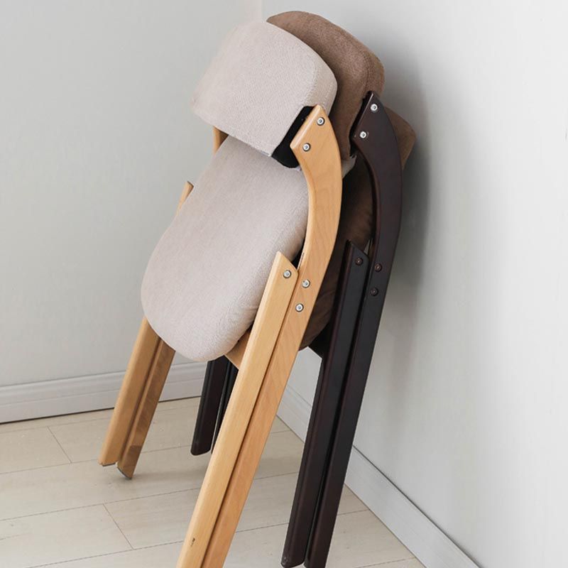 Contemporary Wood Dining Chairs Open Back Dining Side Furniture in Matte Finish for Home