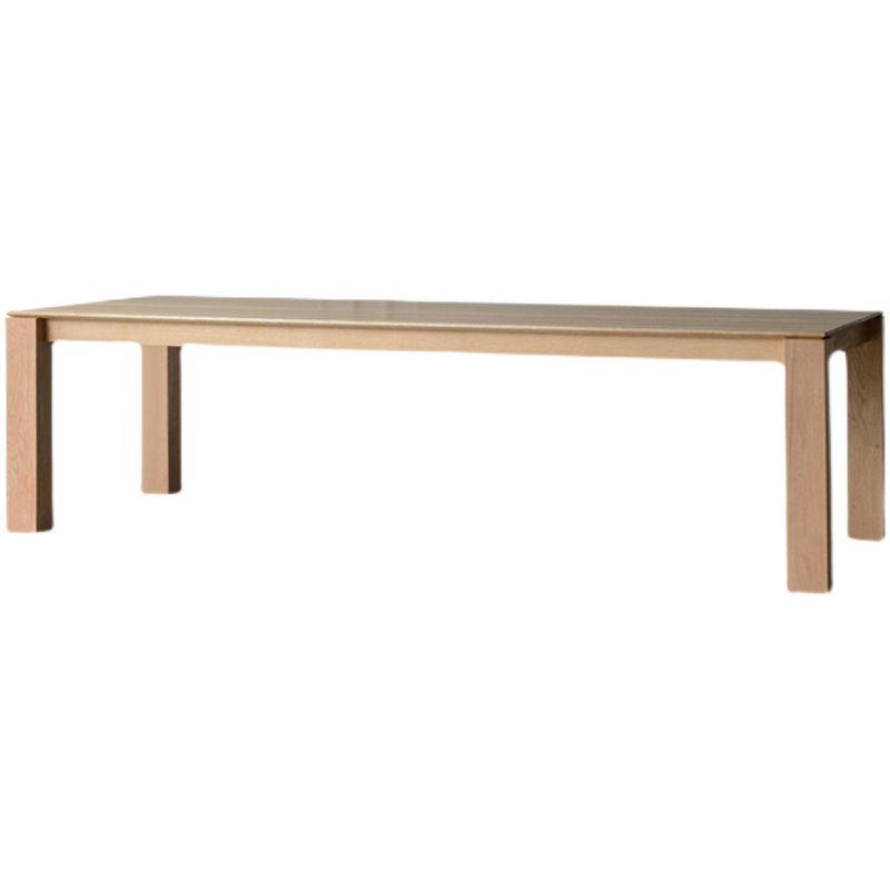 White Oak Solid Wood Top Dining Table Rectangle Table with Wooden Base and 4 Legs Clearhalo ' dining_table' 'Dining Tables & Seating' 'Dining Tables' 'furn' 'furn_dining_table' 'Furniture' 'furniture_dining_table' 'Kitchen & Dining Furniture' 'kitchen&dining_furn' 'kitchen' 'kitchen_dining_table' 1200x1200_1f11c423-535c-4fef-a722-f16dd42dfa9c