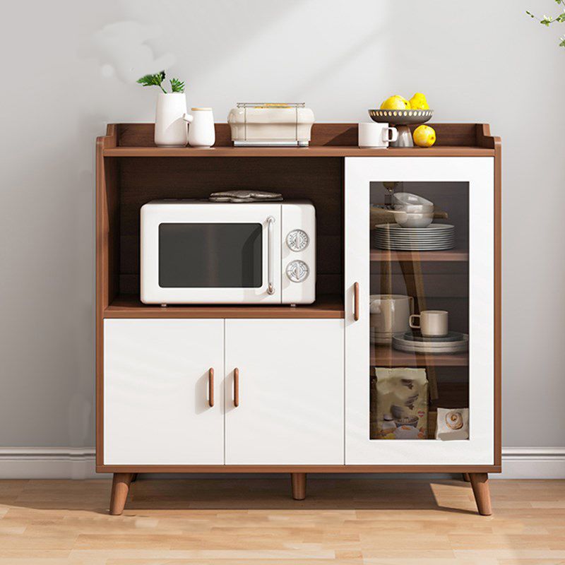 Contemporary Sideboard Engineered Wood Dining Sideboard Table with Storage Clearhalo 'buffet_sideboard' 'Buffets & Sideboards' 'furn' 'furn_buffet_sideboard' 'Furniture' 'Kitchen & Dining Furniture' 1200x1200_1f11cf98-04b3-4354-9d6b-f92c0fa6679b