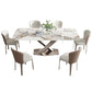 Minimalist Dining Table Sets with Rectangle Shape Table and Upholstered Chairs Clearhalo 'Dining Room Sets' 'Dining Tables & Seating' 'dining_room_set' 'furn' 'furn_dining_room_set' 'Furniture' 'furniture_dining_room_set' 'Kitchen & Dining Furniture' 'kitchen&dining_furn' 'kitchen' 1200x1200_1f130862-1ebf-4f49-9ecd-8162ae004074