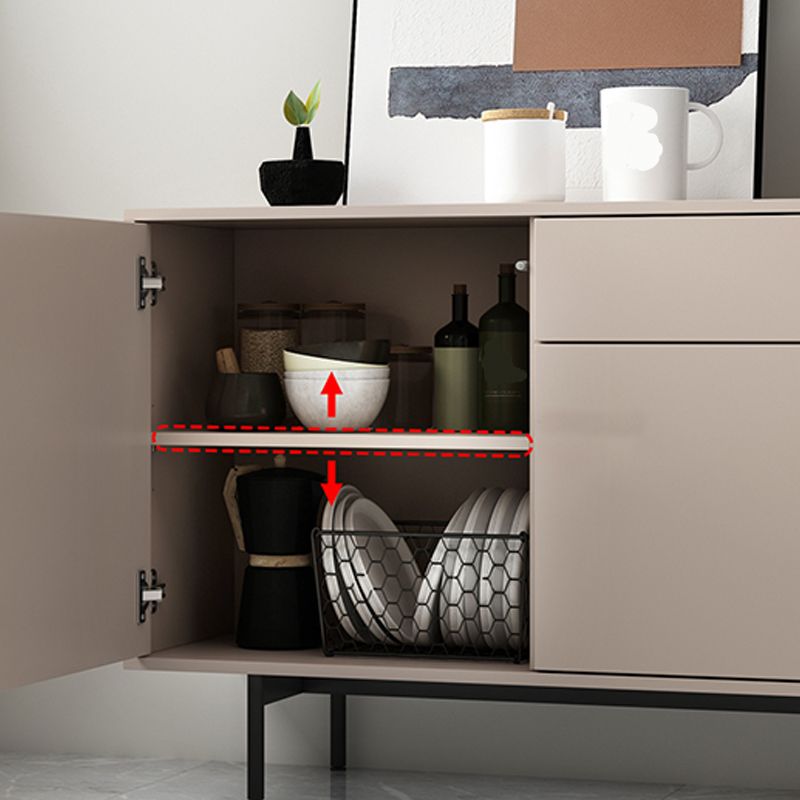 Wooden Rectangle Sideboard Modern Home Sideboard Cabinet with Drawers and Door Clearhalo 'buffet_sideboard' 'Buffets & Sideboards' 'furn' 'furn_buffet_sideboard' 'Furniture' 'Kitchen & Dining Furniture' 1200x1200_1f142309-282e-4884-b53f-820e34e23f14