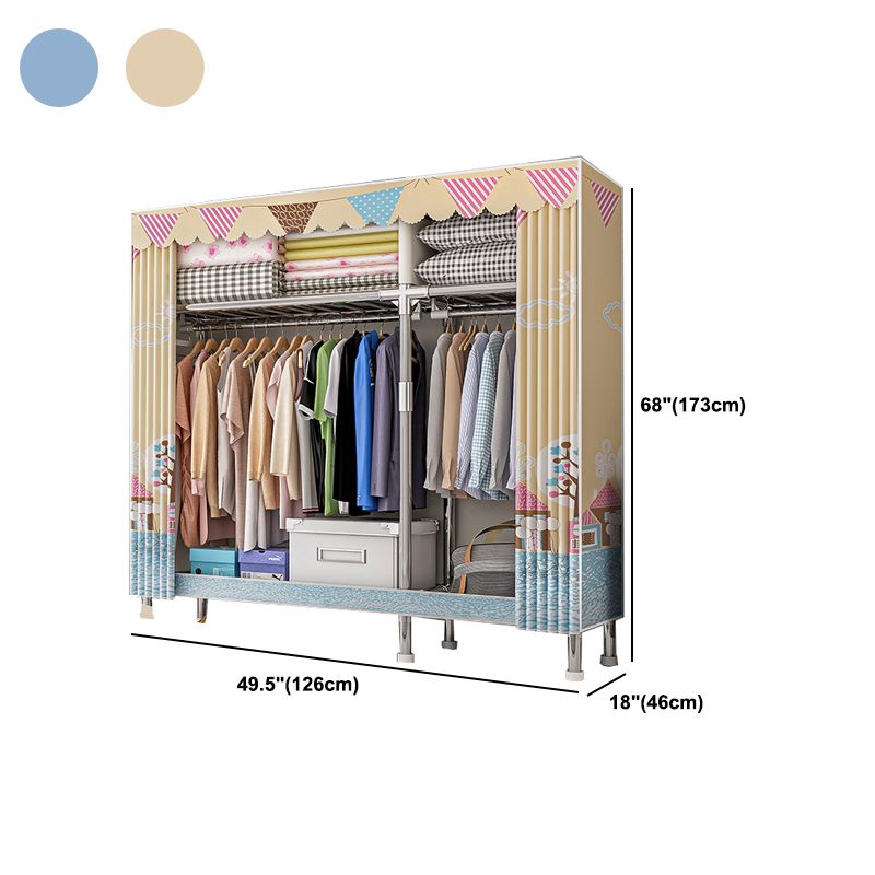 Armario de marco de acero inoxidable Armario moderno de vestuario de la casa