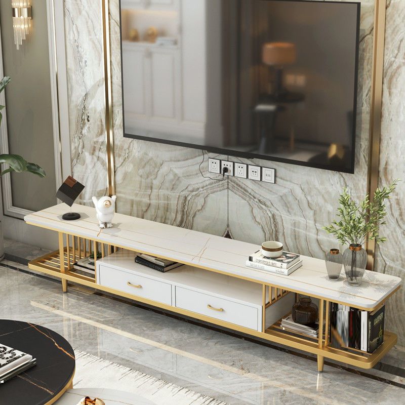 Eigentijdse tv-mediastandaard Stenen tv-console voor woonkamer