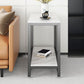 Metal Frame End Table 2-Tier Stone Top Accent Side Table with Shelf Clearhalo 'Coffee & Accent Tables' 'End & Side Tables' 'end_side_tables' 'furn' 'furn_end_side_tables' 'Furniture' 'Living Room Furniture' 1200x1200_1f1842ca-2b6c-4bf4-944a-b34dfa742eea