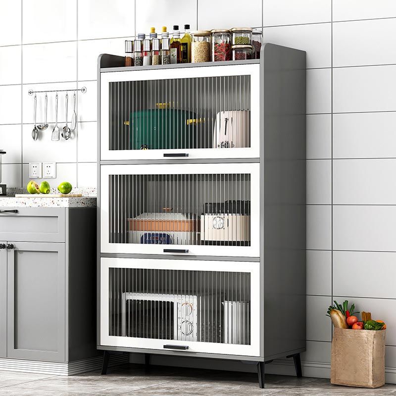 Wood Dining Server Modern Server with Glass Doors for Living Room Clearhalo 'buffet_sideboard' 'Buffets & Sideboards' 'furn' 'furn_buffet_sideboard' 'Furniture' 'Kitchen & Dining Furniture' 1200x1200_1f1967e8-6fcf-46b7-aeda-22100d60db25