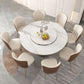 Modern Round Sintered Stone Table Set 1/4/5/7/9 Pieces Dining Set Clearhalo 'Dining Room Sets' 'Dining Tables & Seating' 'dining_room_set' 'furn' 'furn_dining_room_set' 'Furniture' 'Kitchen & Dining Furniture' 1200x1200_1f19bf9e-e148-4faf-9a3c-79f93b07d7ab