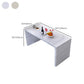 Glam Style Rechthoek Bartafel Witte Kleur Faux Marmeren Bar Eettafel