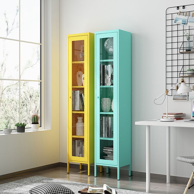 Modern Kitchen Server 71" Height Glass Door Dining Server for Living Room Clearhalo 'buffet_sideboard' 'Buffets & Sideboards' 'furn' 'furn_buffet_sideboard' 'Furniture' 'furniture_buffet_sideboard' 'Kitchen & Dining Furniture' 1200x1200_1f19cb80-40f0-4e37-b747-0ff42d5e3441