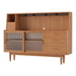 5-Drawer Pine Wood Credenza Modern Glass Sliding Door Cabinets Sideboard for Living Room Clearhalo 'buffet_sideboard' 'Buffets & Sideboards' 'furn' 'furn_buffet_sideboard' 'Furniture' 'furniture_buffet_sideboard' 'Kitchen & Dining Furniture' 1200x1200_1f1c84ec-8971-4c16-b6c6-036ca961c8ec