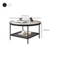 Salontafel met 4 poten, koffiecocktailtafel met glazen blad en plank
