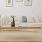 Table basse rectangulaire scandinave en bois, pieds en acrylique de 15,7 pouces de hauteur, table de cocktail