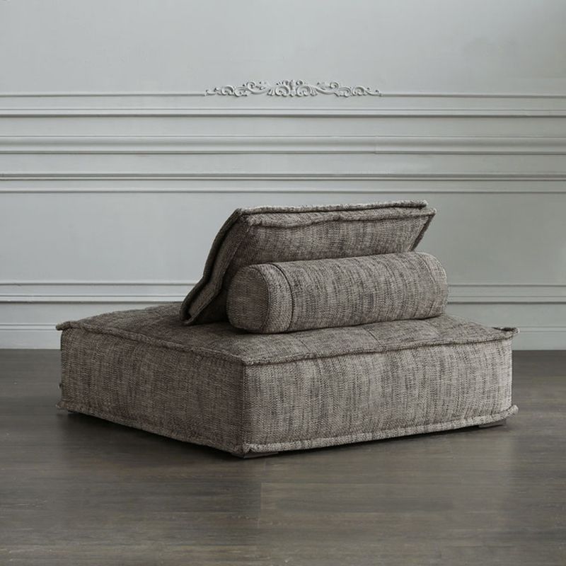 Almohadas contemporáneas asientos estacionarios estándar de lino sin brazo