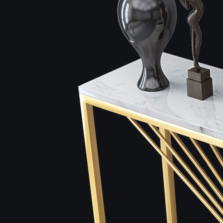 Tavolo accento console glam antico tavolo di divano console in marmo