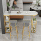 Contemporary Bar Dining Table Indoor Bar Height Pub Table with Shelves Clearhalo 'Bar Furniture' 'Bar Tables' 'bar_tables' 'Furniture' 'furniture_bar_tables' 'Kitchen & Dining Furniture' 'kitchen&dining_furn' 'kitchen' 1200x1200_1f24ffbe-3a8a-4bde-b24d-f87f8325aa1e
