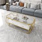 Glam Golden Frame Coffee Table with Storage Drawers Cocktail Table Clearhalo 'Coffee & Accent Tables' 'Coffee Tables' 'coffee_tables' 'furn' 'furn_coffee_tables' 'Furniture' 'Living Room Furniture' 1200x1200_1f258bef-c4db-414a-9e2c-8cd01e734ef3