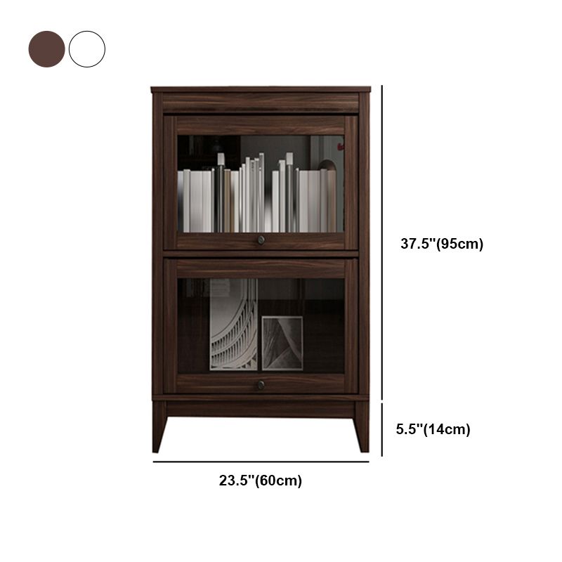Contemporary Manufactured Wood Vertical Bookcase with Glass Doors Clearhalo 'Bookcases' 'furn' 'furn_bookcases' 'Furniture' 'furniture_bookcases' 'kitchen' 'kitchen_bookcases' 'Living Room Furniture' 'Office Furniture' 1200x1200_1f25f3ee-5b7f-4ab3-bc16-f01297e86ec7