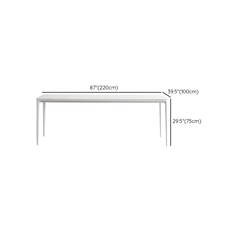Contemporáneo 1/2/4/5/6/7 Piezas Muebles Sillas de comedor rectangulares de piedra colocadas en blanco