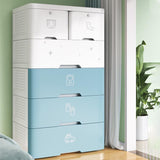 Plastic Storage Cabinet with Drawer Modern Wardrobe Armoire for Bedroom