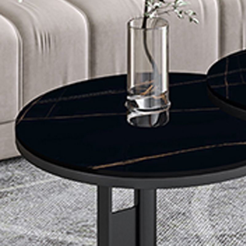 Modern Round Corner Table Slate Pedestal Side Table for Living Room Clearhalo 'Coffee & Accent Tables' 'End & Side Tables' 'end_side_tables' 'furn' 'furn_end_side_tables' 'Furniture' 'Living Room Furniture' 1200x1200_1f27bbc2-2006-4418-81c0-c819226423ea