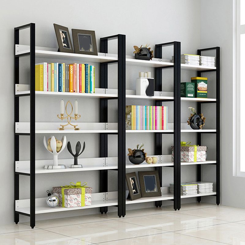 Vertical Industrial Etagere Bookshelf Steel Frame Solid Wood Shelf Bookshelf Clearhalo 'Bookcases' 'furn' 'furn_bookcases' 'Furniture' 'furniture_bookcases' 'kitchen' 'kitchen_bookcases' 'Living Room Furniture' 'Office Furniture' 1200x1200_1f2aabd2-ec7b-455b-a832-2e78000317e8