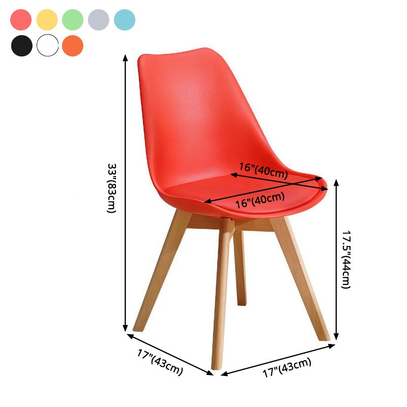 Contemporary Style Dining Room Chair Solid Armless Chairs with Wooden Legs Clearhalo ' kitchen&dining_furn' 'Dining Chairs' 'Dining Tables & Seating' 'dining_chair' 'Furniture' 'furniture_dining_chair' 'Kitchen & Dining Furniture' 'kitchen' 1200x1200_1f2b08b0-3501-4893-b57a-83f4fa20ff8d