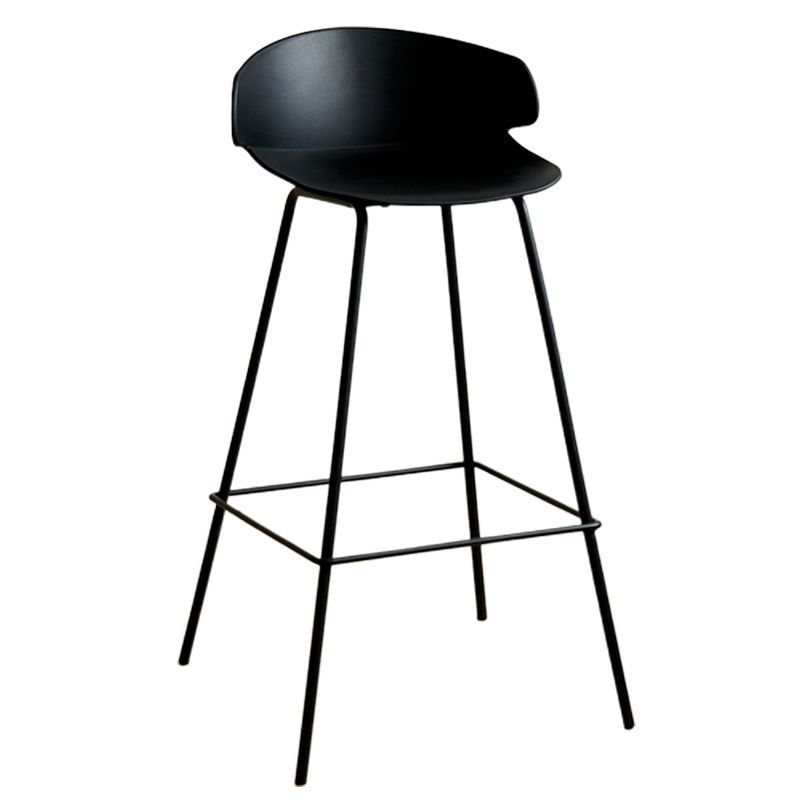 Modern Plastic Bar Stool Backrest Counter Stool for Living Room