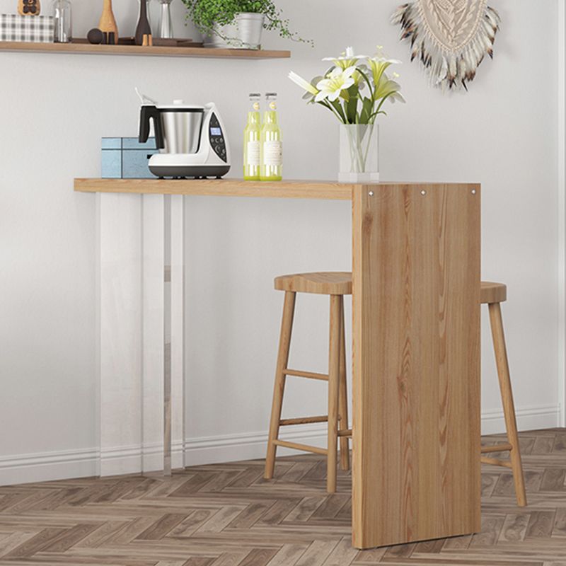 Luxurious Rectangle Solid Wood Bar Table Set 1/3 Pieces Counter Table with Backless Stools Clearhalo 'Bar Furniture' 'furn' 'furn_home_bar_bar_sets' 'Furniture' 'Home Bars & Bar Sets' 'home_bar_bar_sets' 'Kitchen & Dining Furniture' 1200x1200_1f2d59aa-bfed-468e-aa4b-993fcfa27d98
