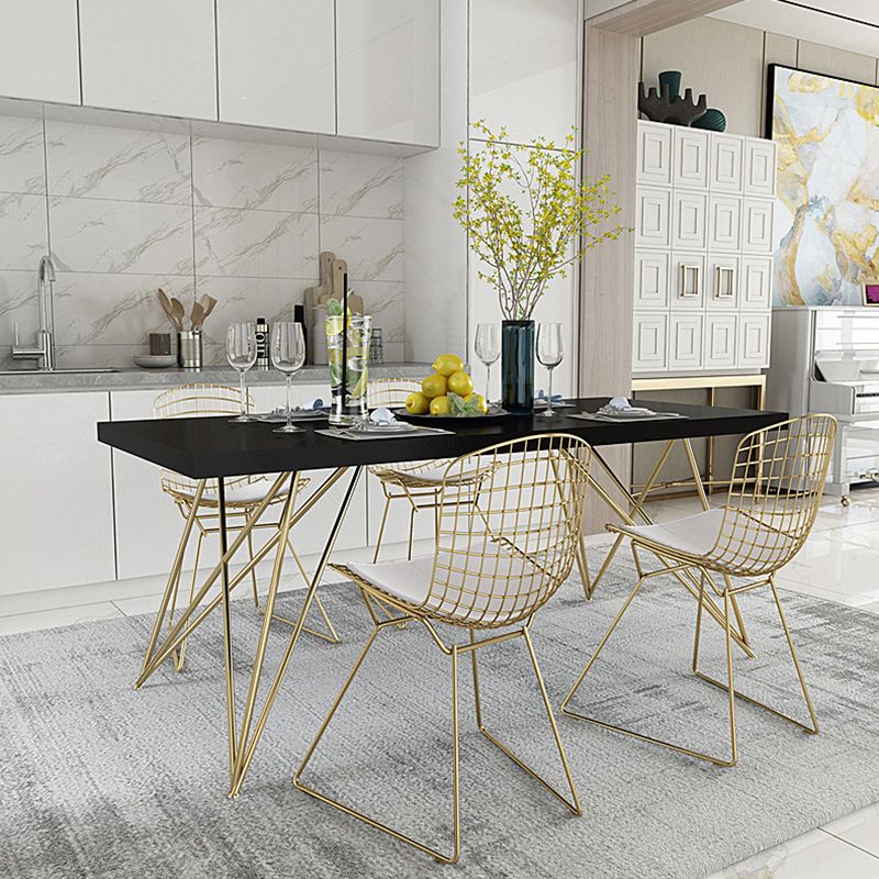 Luxury Style Dining Table Rectangle Dinette Table for Home Kitchen Clearhalo 'Dining Tables & Seating' 'Dining Tables' 'dining_table' 'furn' 'furn_dining_table' 'Furniture' 'Kitchen & Dining Furniture' 1200x1200_1f2f8f79-af02-4fa7-ad4d-04cb95e26af9