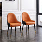 Scandinavian Solid Back Arm Chairs Upholstered Dining Chairs for Kitchen