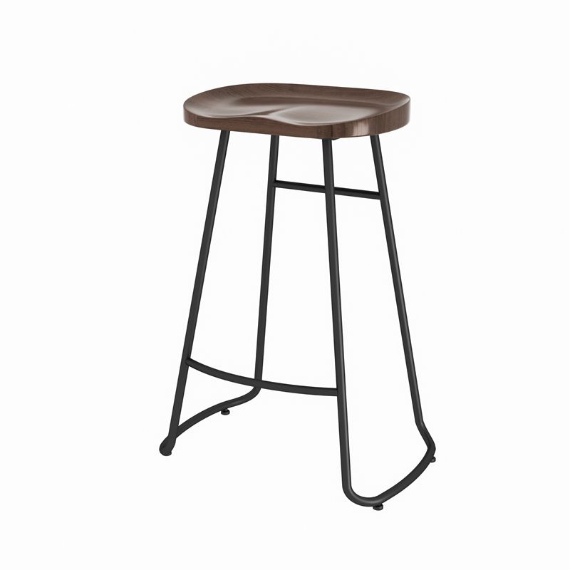 Modern Contoured Seat Counter Stool Solid Wood Backless Counter-height Stool Clearhalo 'Bar Furniture' 'Bar Stools' 'bar_stools' 'furn' 'furn_bar_stools' 'Furniture' 'Kitchen & Dining Furniture' 1200x1200_1f3210c6-ab01-415b-a572-37a0f703954f