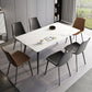 Contemporary Modern Rectangle Stone Table 4 Legs Dinner Room Table Clearhalo ' dining_table' 'Dining Tables & Seating' 'Dining Tables' 'furn' 'furn_dining_table' 'Furniture' 'furniture_dining_table' 'Kitchen & Dining Furniture' 'kitchen&dining_furn' 'kitchen' 'kitchen_dining_table' 1200x1200_1f32ab44-e893-4439-b9a6-8c7472261f8f