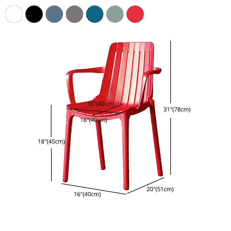 Contemporary Style Stackable Chairs Dining Plastic Arm Chair for Kitchen Clearhalo 'Dining Chairs' 'Dining Tables & Seating' 'dining_chair' 'furn' 'furn_dining_chair' 'Furniture' 'furniture_dining_chair' 'Kitchen & Dining Furniture' 1200x1200_1f341b4c-5eaf-4aa8-9286-5755f23f0aa2