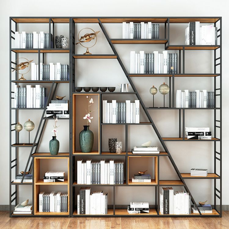 78.74"H Bookshelf Industrial Style Open Back Bookcase for Home Office Clearhalo 'Bookcases' 'furn' 'furn_bookcases' 'Furniture' 'furniture_bookcases' 'kitchen' 'kitchen_bookcases' 'Living Room Furniture' 'Office Furniture' 1200x1200_1f34b643-093c-4fc5-b77a-4a343dc534ed